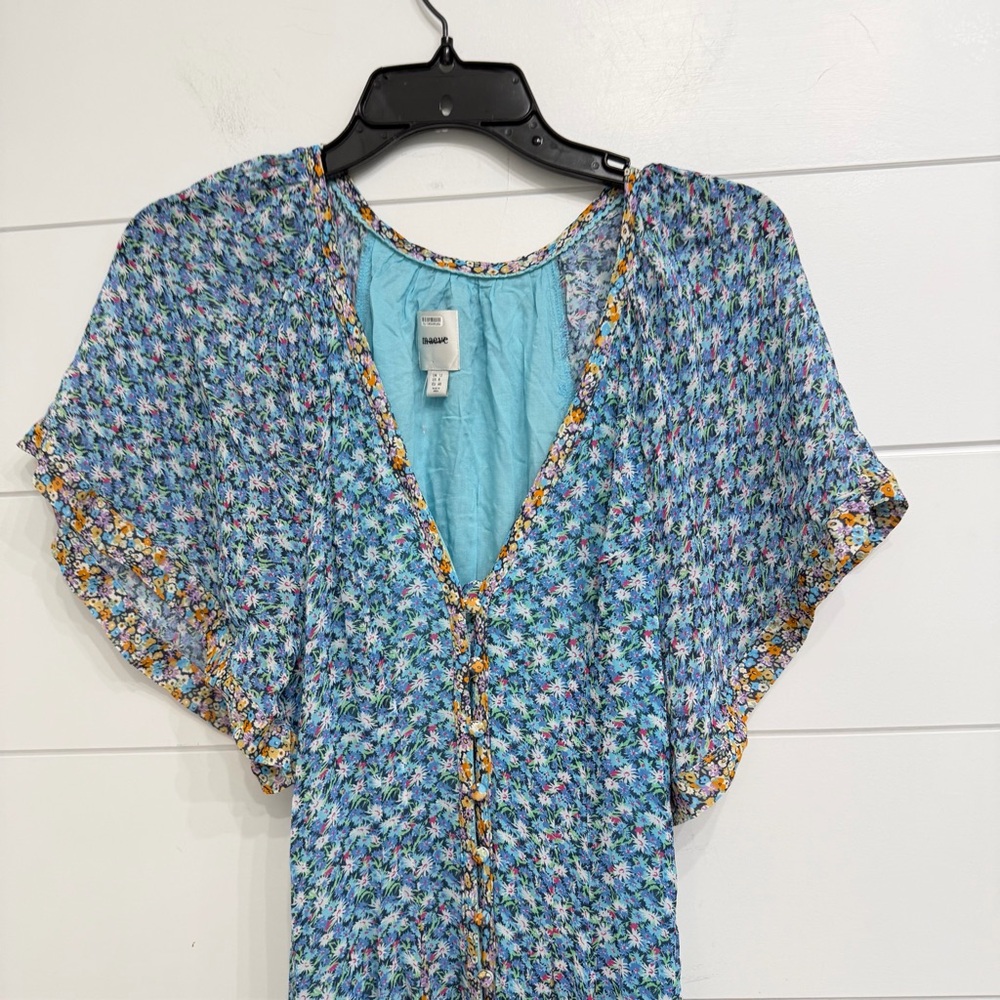 Anthro Maeve Floral Pleated Smocked Maxi Dress Boho Cottagecore 38670 - Picture 7 of 16